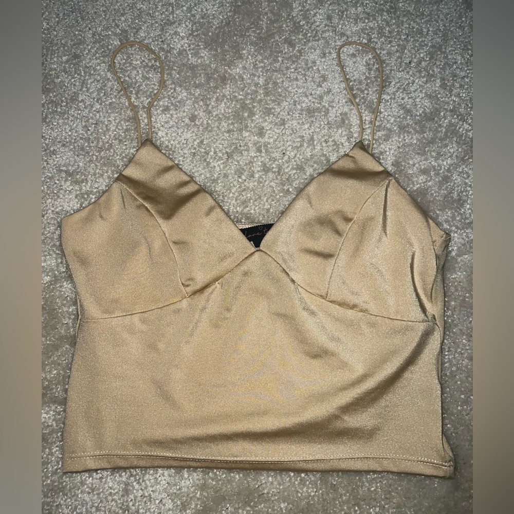 Size small yellow crop cami